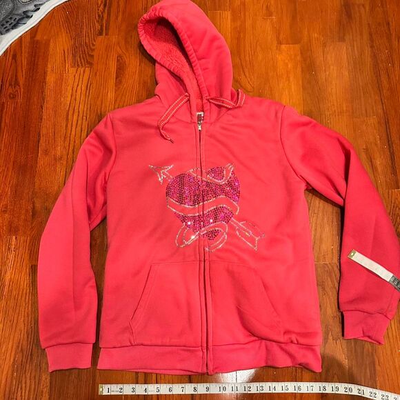 Unbranded Women's Pink and Red Hoodie - Picture 1 of 4